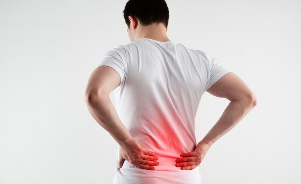 ból dolnej części pleców spowodowany osteochondrozą
